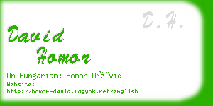 david homor business card